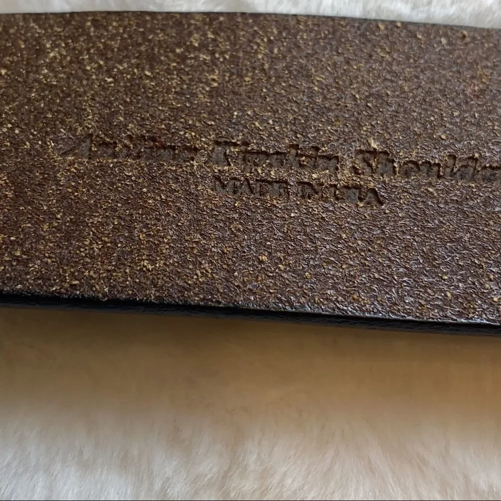 Nola by Torino Black Kipskin Shoulder Leather Belt Size 34